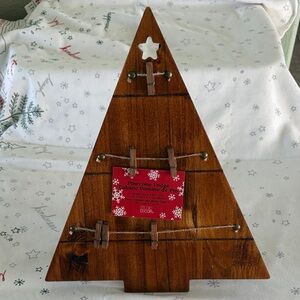 Wooden tree photo holder